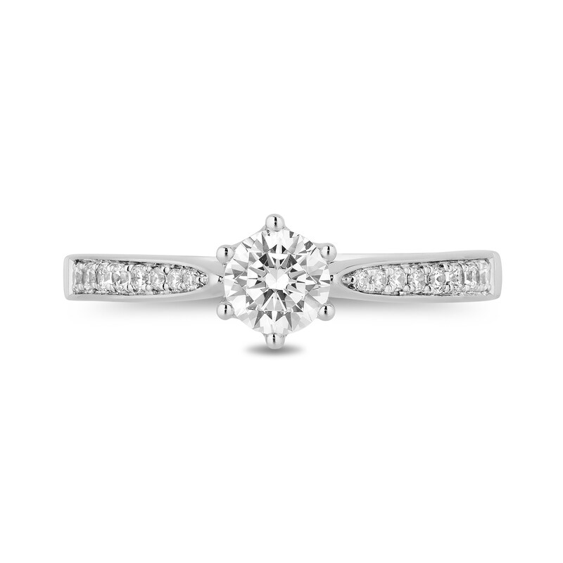 Main Image 4 of Enchanted Disney Majestic Princess 3/4 CT. T.W. Diamond Crown Engagement Ring in 14K White Gold