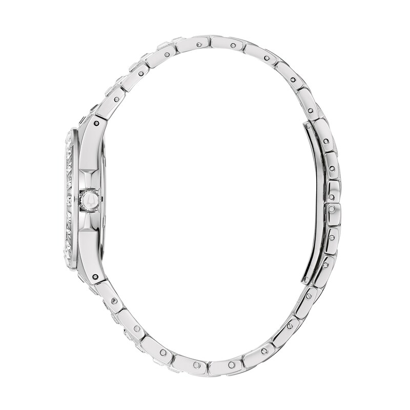 Main Image 2 of Ladies' Bulova Phantom Baguette Crystal Accent Watch with Blue Dial (Model: 96L290)