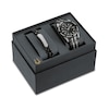 Thumbnail Image 1 of Men's Bulova Crystal Accent Watch with Black Dial and ID Bracelet Box Set (Model: 98K109)