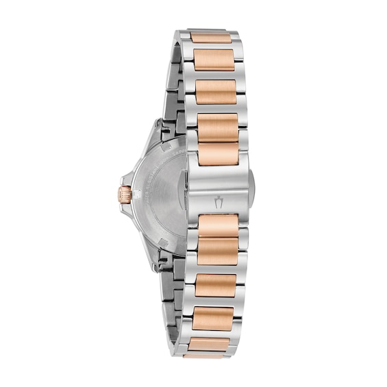 Ladies' Bulova Marine Star 1/10 CT. T.w. Diamond Two-Tone Watch with Mother-of-Pearl Dial (Model: 98R234)