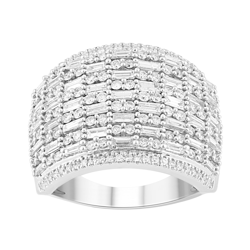 Main Image 1 of 2 CT. T.W. Composite Diamond Multi-Row Ring in 10K White Gold