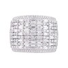 Thumbnail Image 3 of 2 CT. T.W. Composite Diamond Multi-Row Ring in 10K White Gold