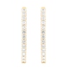 Thumbnail Image 2 of 3 CT. T.W. Diamond Marquise-Shaped Inside-Out Hoop Earrings in 10K Gold