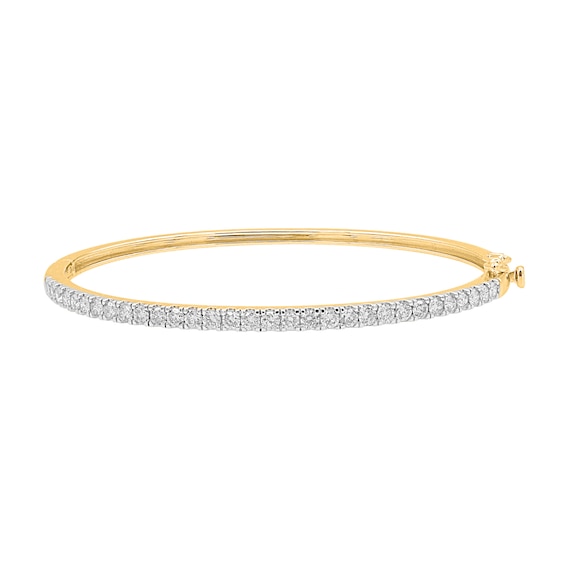 1-1/2 CT. T.w. Diamond Line Bangle in 10K Gold