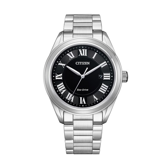 Men's Citizen Eco-DriveÂ® Arezzo Watch with Black Dial (Model: Aw1690-51E)
