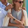Thumbnail Image 2 of Citizen Eco-Drive® Stiletto Gold-Tone Watch with Black Dial (Model: AR3112-57E)