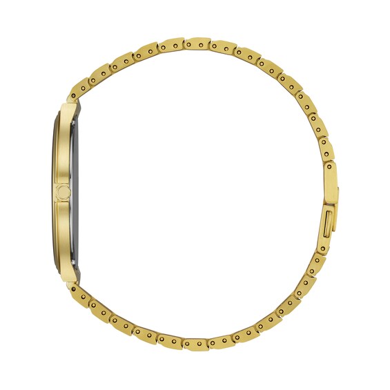 Citizen Eco-DriveÂ® Stiletto Gold-Tone Watch with Black Dial (Model: Ar3112-57E)