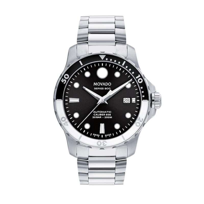 Main Image 1 of Men's Movado Series 800® Automatic Watch with Black Carbon Fiber Dial (Model: 2600157)