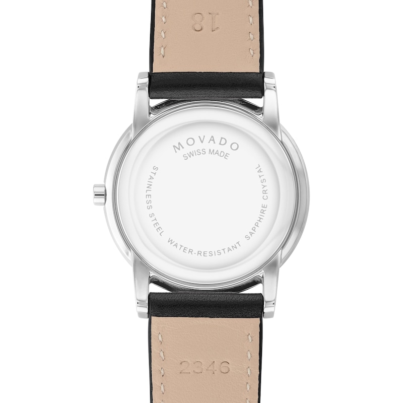 Main Image 3 of Ladies' Movado Museum Classic Strap Watch with Black Dial (Model: 0607583)