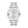 Thumbnail Image 0 of Ladies' Movado Bold® Ceramic Crystal Accent Two-Tone Watch with Silver-Tone Dial (Model: 3600784)