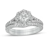 Thumbnail Image 1 of Marilyn Monroe™ Collection 1 CT. T.W. Diamond Frame Vintage-Style Split Shank Bridal Set in 14K White Gold