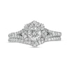 Thumbnail Image 4 of Marilyn Monroe™ Collection 1 CT. T.W. Diamond Frame Vintage-Style Split Shank Bridal Set in 14K White Gold