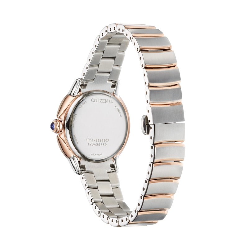 Main Image 3 of Ladies' Citizen Eco-Drive® Ceci Diamond Accent Two-Tone Watch with Silver-Tone Dial (Model: EM0956-54A)
