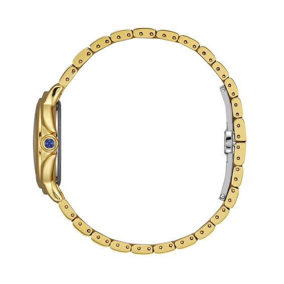 Ladies' Citizen Eco-DriveÂ® Ceci Diamond Accent Gold-Tone Watch with Silver-Tone Dial (Model: Em0952-55A)
