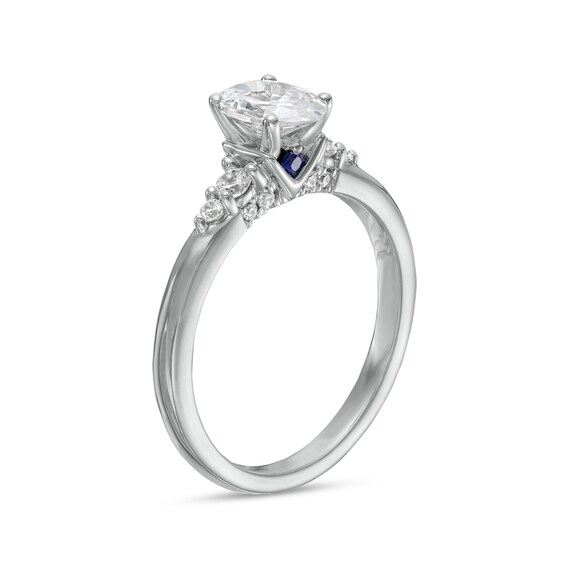 Vera Wang Love Collection 7/8 CT. T.w. Oval Diamond Engagement Ring in 14K White Gold