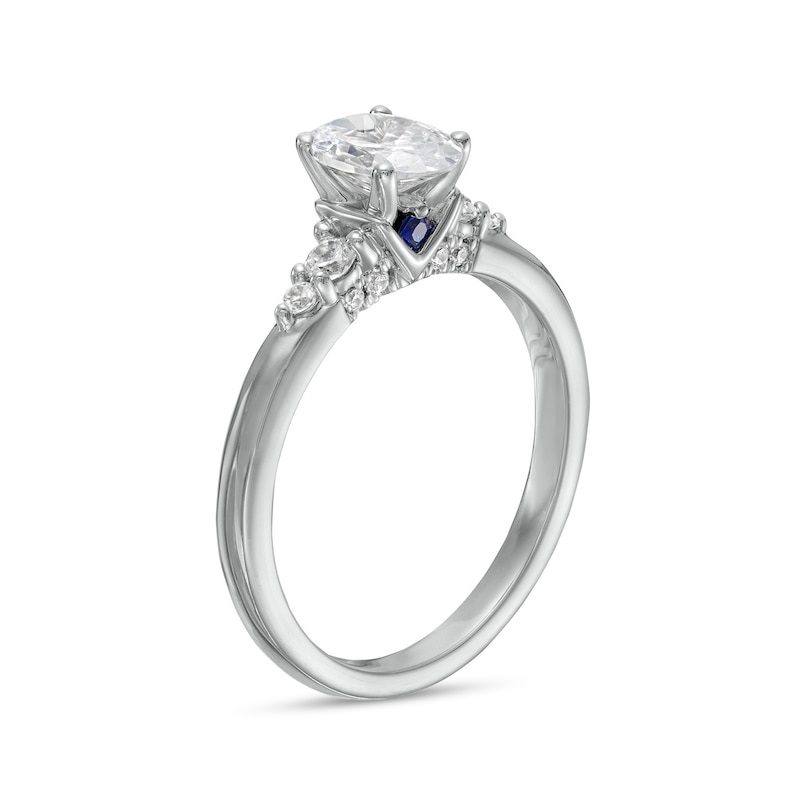 Main Image 2 of Vera Wang Love Collection 7/8 CT. T.W. Oval Diamond Engagement Ring in 14K White Gold