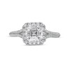 Thumbnail Image 3 of Vera Wang Love Collection 1-1/2 CT. T.W. Certified Asscher-Cut Diamond Frame Engagement Ring in 14K White Gold (I/SI2)
