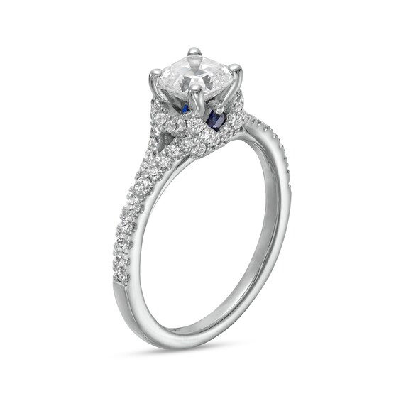 Vera Wang Love Collection 1-1/3 CT. T.w. Certified Asscher-Cut Diamond Engagement Ring in 14K White Gold (I/Si2)