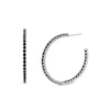 Thumbnail Image 1 of Blue Lab-Created Sapphire Inside-Out J-Hoop Earrings in Sterling Silver