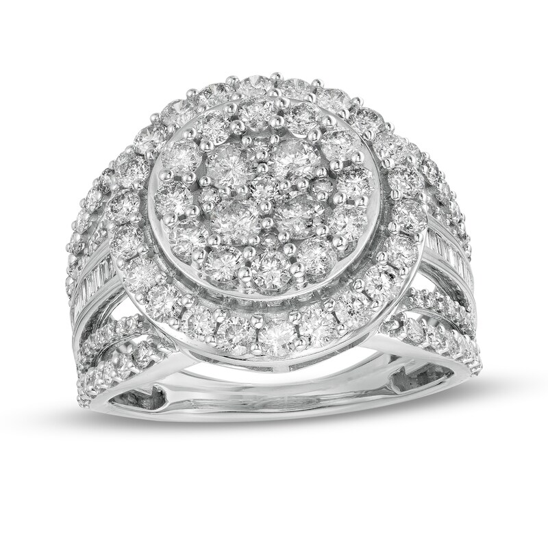 Main Image 1 of 2 CT. T.W. Composite Diamond Split Shank Ring in 10K White Gold