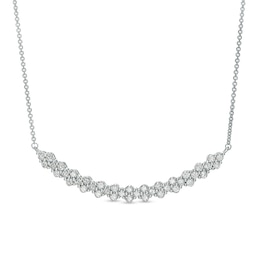 1 CT. T.W. Diamond Cobblestone Necklace in 10K White Gold