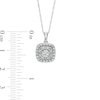Thumbnail Image 3 of 1 CT. T.W. Composite Cushion-Shaped Diamond Frame Pendant and Stud Earrings Set in 10K White Gold
