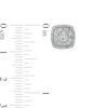 Thumbnail Image 4 of 1 CT. T.W. Composite Cushion-Shaped Diamond Frame Pendant and Stud Earrings Set in 10K White Gold