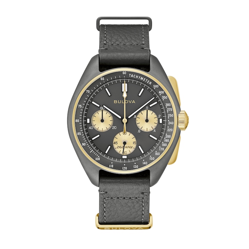 Main Image 1 of Men's Limited Edition Bulova Lunar Pilot Archive Series Two-Tone Chronograph Strap Watch with Grey Dial (Model: 98A285)