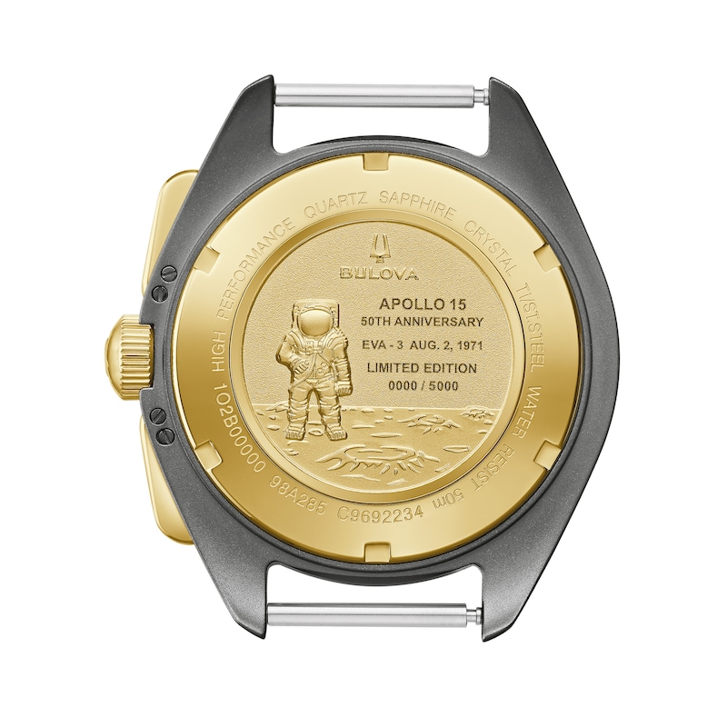 Main Image 4 of Men's Limited Edition Bulova Lunar Pilot Archive Series Two-Tone Chronograph Strap Watch with Grey Dial (Model: 98A285)