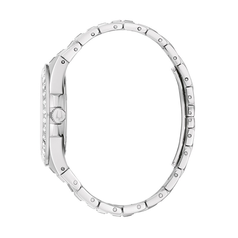 Main Image 2 of Men's Bulova Phantom Baguette Crystal Accent Watch with Blue Dial (Model: 96A254)