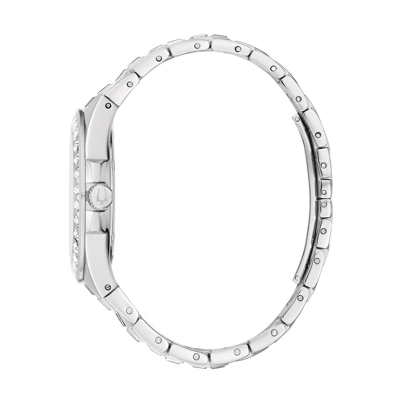 Main Image 2 of Men's Bulova Phantom Baguette Crystal Accent Watch with Green Dial (Model: 96A253)