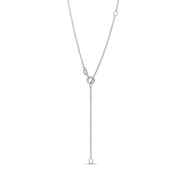 Main Image 3 of 7.0mm Opal Solitaire Rope-Textured Frame and Drop Pendant in Sterling Silver and 10K Gold
