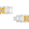 Thumbnail Image 2 of 15.0mm Multi-Finish Riveted Mirrored Link Bracelet in Stainless Steel and Yellow IP - 8.5"