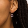 Emerald-Cut Ametrine and 1/20 CT. T.W. Diamond Drop Earrings in 10K Gold