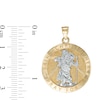 Thumbnail Image 2 of Saint Christopher "PRAY FOR US" Medallion Necklace Charm in 10K Two-Tone Gold