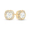 1/2 CT. T.W. Diamond Flower Frame Vintage-Style Stud Earrings in 10K Gold (I/I2)