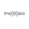Thumbnail Image 4 of 3/4 CT. T.W. Certified Princess-Cut Diamond Twist Shank Engagement Ring in Platinum (I/SI2)