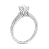 Thumbnail Image 3 of 1 CT. T.W. Certified Oval Diamond Split Shank Engagement Ring in Platinum (I/SI2)