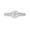 Thumbnail Image 4 of 1 CT. T.W. Certified Oval Diamond Split Shank Engagement Ring in Platinum (I/SI2)