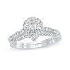 Thumbnail Image 1 of 1/2 CT. T.W. Pear-Shaped Diamond Frame Bridal Set in 10K White Gold