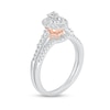 Thumbnail Image 2 of 1/2 CT. T.W. Pear-Shaped Diamond Frame Bridal Set in 10K White Gold