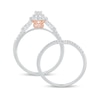 Thumbnail Image 3 of 1/2 CT. T.W. Oval Diamond Frame Bridal Set in 10K White Gold