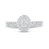 Thumbnail Image 4 of 1/2 CT. T.W. Oval Diamond Frame Bridal Set in 10K White Gold