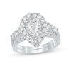 Thumbnail Image 1 of 2 CT. T.W. Pear-Shaped Diamond Frame Bridal Set in 14K White Gold
