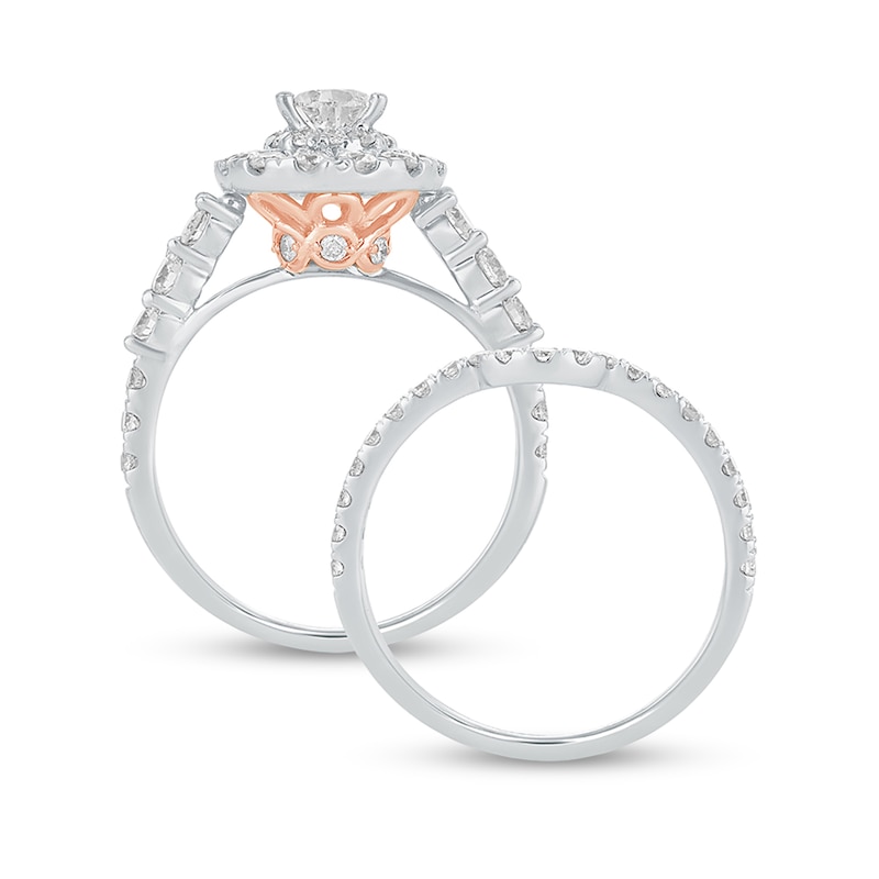 2 CT. T.W. Pear-Shaped Diamond Frame Bridal Set in 14K White Gold | Zales