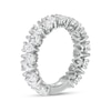 Thumbnail Image 3 of 3 CT. T.W. Certified Pear-Shaped Lab-Grown Diamond Eternity Anniversary Band in 14K White Gold (F/VS2)