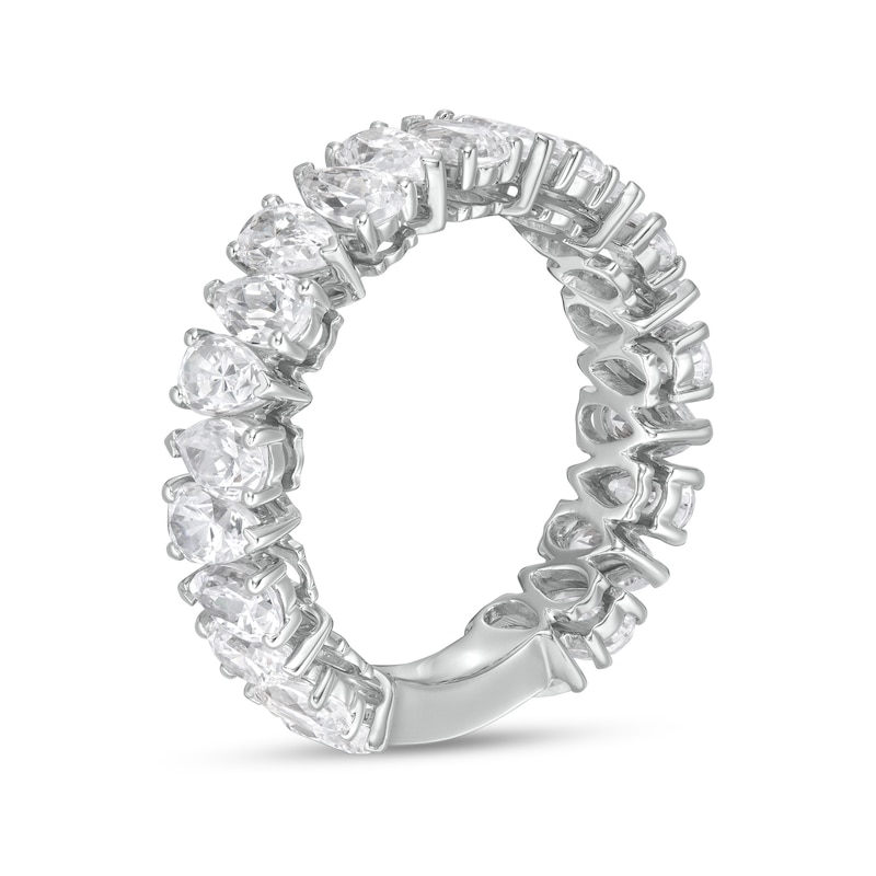 Main Image 3 of 3 CT. T.W. Certified Pear-Shaped Lab-Grown Diamond Eternity Anniversary Band in 14K White Gold (F/VS2)