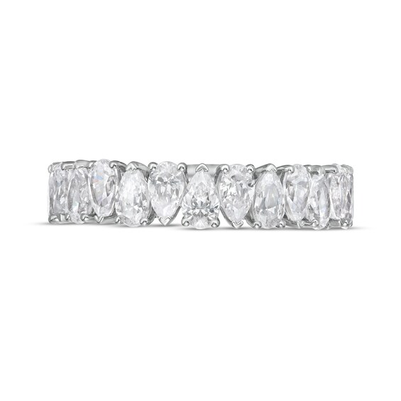3 CT. T.w. Certified Pear-Shaped Lab-Grown Diamond Eternity Anniversary Band in 14K White Gold (F/Vs2)
