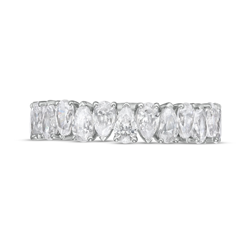 Main Image 4 of 3 CT. T.W. Certified Pear-Shaped Lab-Grown Diamond Eternity Anniversary Band in 14K White Gold (F/VS2)