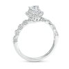 Thumbnail Image 3 of 1 CT. T.W. Pear-Shaped Diamond Double Frame Twist Shank Engagement Ring in 14K White Gold